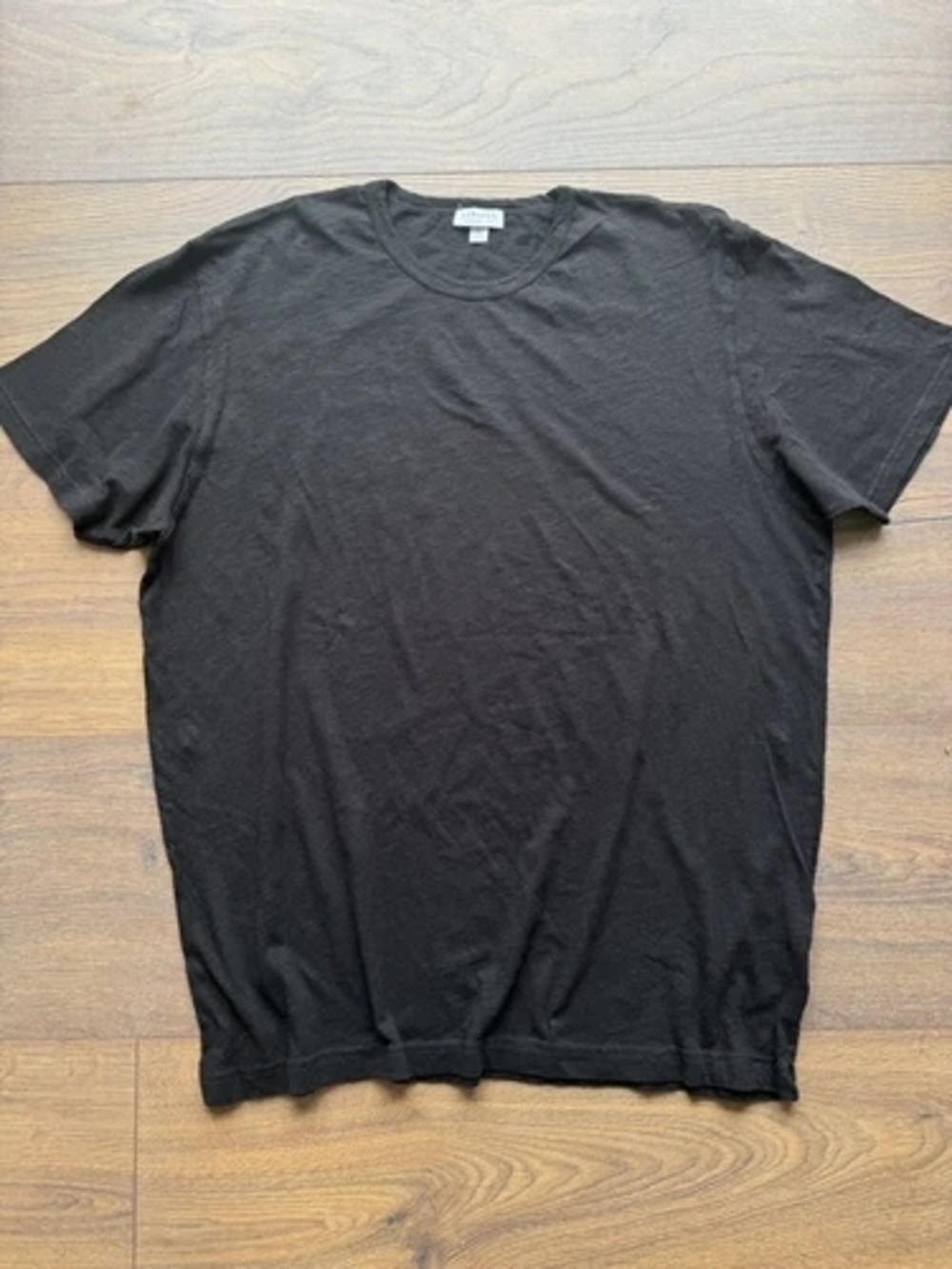 Sunspel Linen, Cotton Black T Shirt. XL